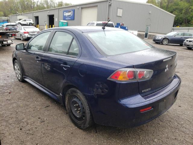 JA32U2FUXDU011586 - 2013 MITSUBISHI LANCER ES/ES SPORT BLUE photo 2