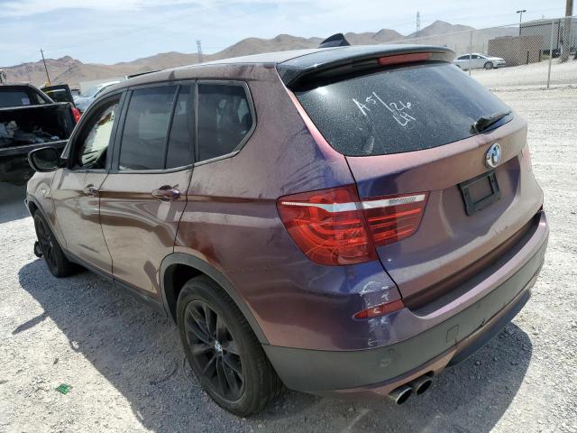 5UXWX9C57E0D30681 - 2014 BMW X3 XDRIVE28I PURPLE photo 2