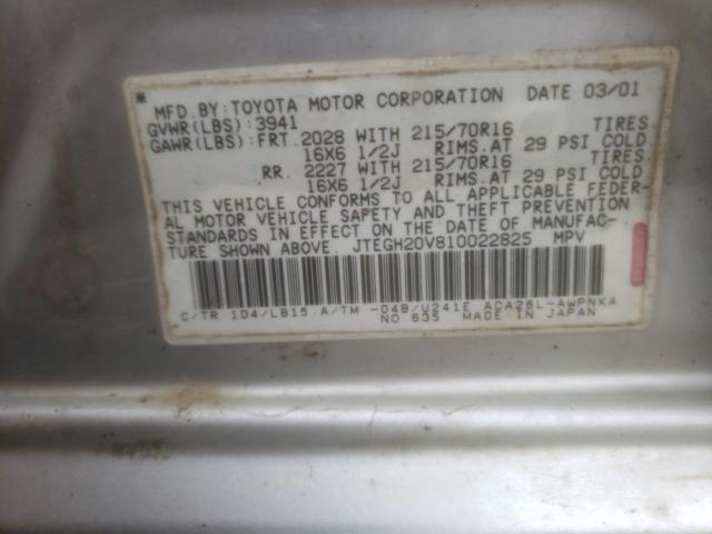 JTEGH20V810022825 - 2001 TOYOTA RAV4 TAN photo 14