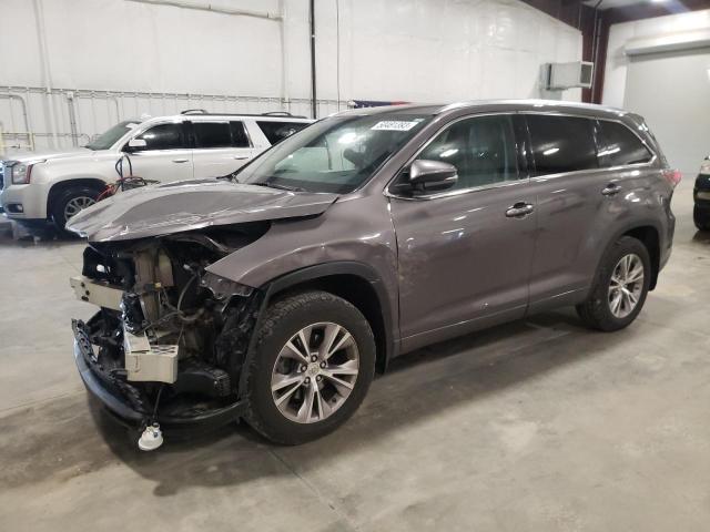 5TDJKRFH9FS117761 - 2015 TOYOTA HIGHLANDER XLE GRAY photo 1