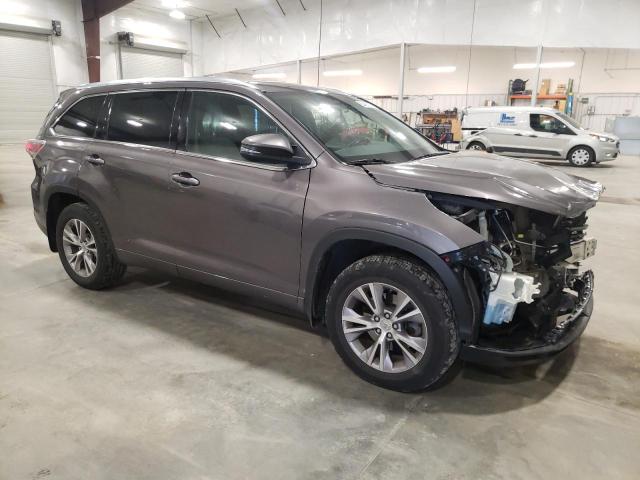 5TDJKRFH9FS117761 - 2015 TOYOTA HIGHLANDER XLE GRAY photo 4