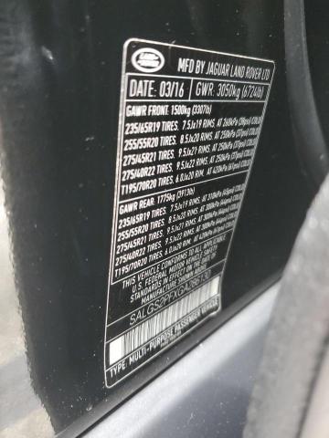 SALGS2PFXGA286130 - 2016 LAND ROVER RANGE ROVE HSE BLACK photo 13