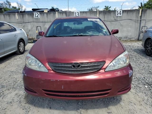 4T1BE32K14U282864 - 2004 TOYOTA CAMRY LE MAROON photo 5