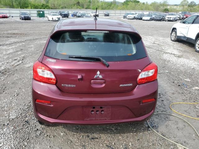 ML32A3HJ5KH012852 - 2019 MITSUBISHI MIRAGE ES MAROON photo 6