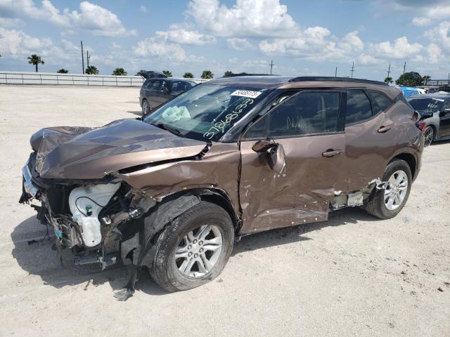 3GNKBBRA5KS599846 - 2019 CHEVROLET BLAZER 1LT BROWN photo 2