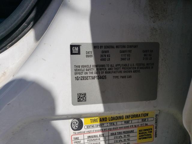 1G1ZE5E77AF134426 - 2010 CHEVROLET MALIBU LTZ თეთრი ფოტო 12