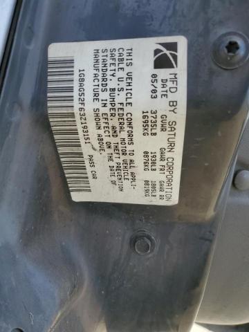 1G8AG52F63Z193151 - 2003 SATURN ION LEVEL 1 SILVER photo 13