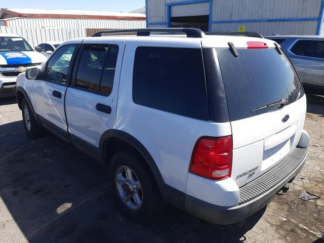 1FMZU63K53ZA01345 - 2003 FORD EXPLORER XLT WHITE photo 2