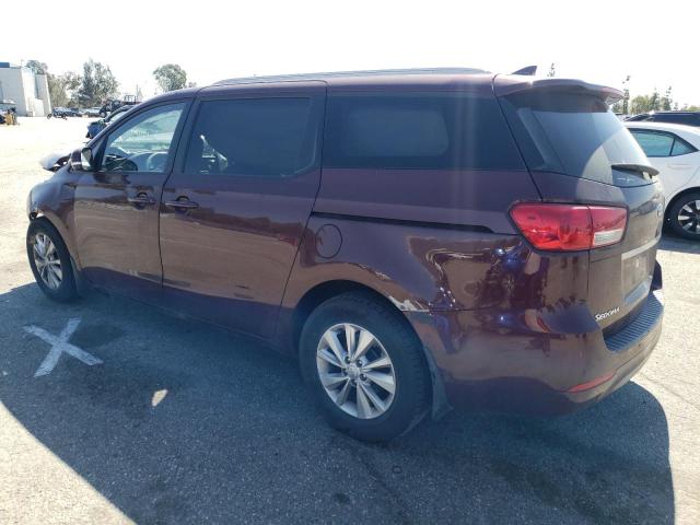 KNDMB5C1XG6125155 - 2016 KIA SEDONA LX BURGUNDY photo 2