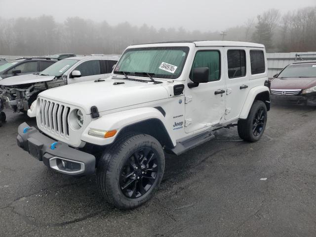 1C4JJXP68NW276046 - 2022 JEEP WRANGLER U SAHARA 4XE WHITE photo 1