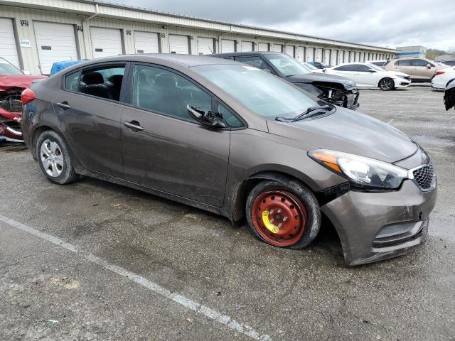 KNAFX4A63F5332278 - 2015 KIA FORTE LX BROWN photo 4