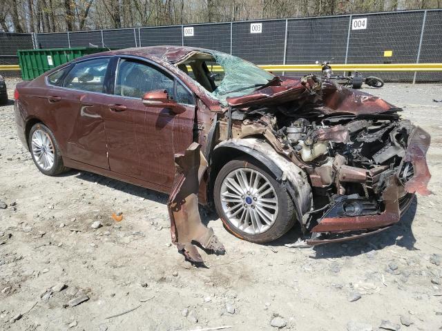 3FA6P0T95GR211758 - 2016 FORD FUSION SE BURGUNDY photo 4