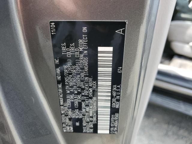 5TBRU34115S446798 - 2005 TOYOTA TUNDRA ACCESS CAB SR5 GRAY photo 12