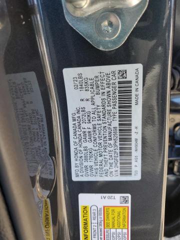 2HGFE2F53PH525698 - 2023 HONDA CIVIC SPORT 灰色 照片 12