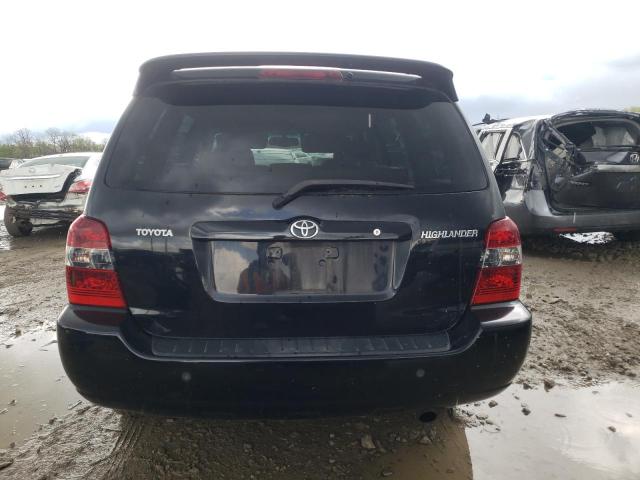 JTEGD21A060147350 - 2006 TOYOTA HIGHLANDER BLACK photo 6