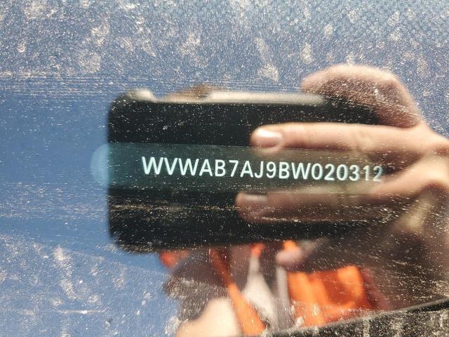 WVWAB7AJ9BW020312 - 2011 VOLKSWAGEN GOLF BLACK photo 12