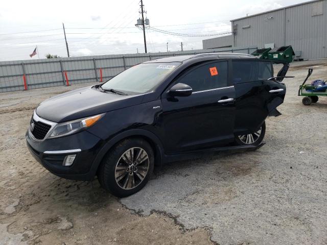 KNDPCCAC4E7552812 - 2014 KIA SPORTAGE EX BLACK photo 1