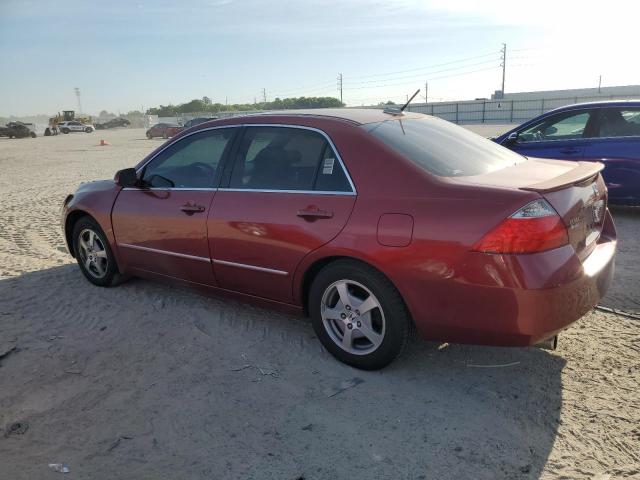 JHMCN36487C002970 - 2007 HONDA ACCORD HYBRID BURGUNDY photo 2