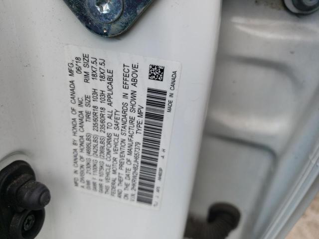 2HKRW2H82JH657379 - 2018 HONDA CR-V EXL WHITE photo 14