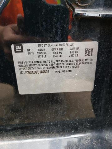 1G11C5SA3GU107506 - 2016 CHEVROLET MALIBU LIM LT 黑色 照片 13