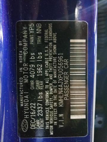 KMHLN4AJXPU056961 - 2023 HYUNDAI ELANTRA LIMITED BLUE photo 13