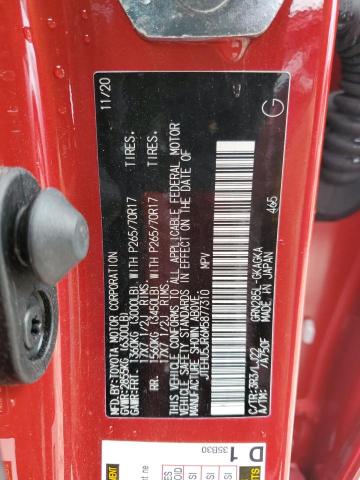 JTEHU5JR6M5877310 - 2021 TOYOTA 4RUNNER VENTURE RED photo 14