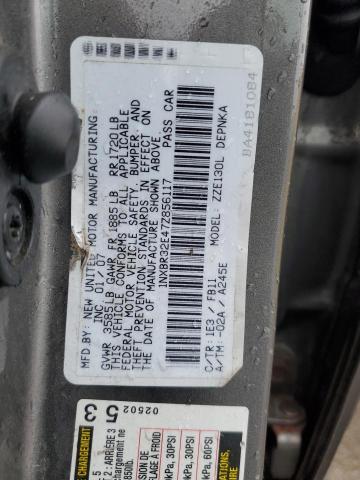 1NXBR32E47Z856117 - 2007 TOYOTA COROLLA LE CE GRAY photo 12