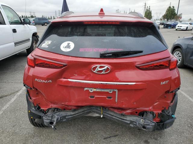 KM8K33A55LU487068 - 2020 HYUNDAI KONA LIMITED RED photo 6