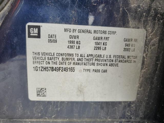 1G1ZH57B49F249165 - 2009 CHEVROLET MALIBU 1LT 蓝色 照片 12