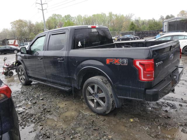 1FTEW1EF1FFD05004 - 2015 FORD F150 SUPERCREW BLACK photo 2