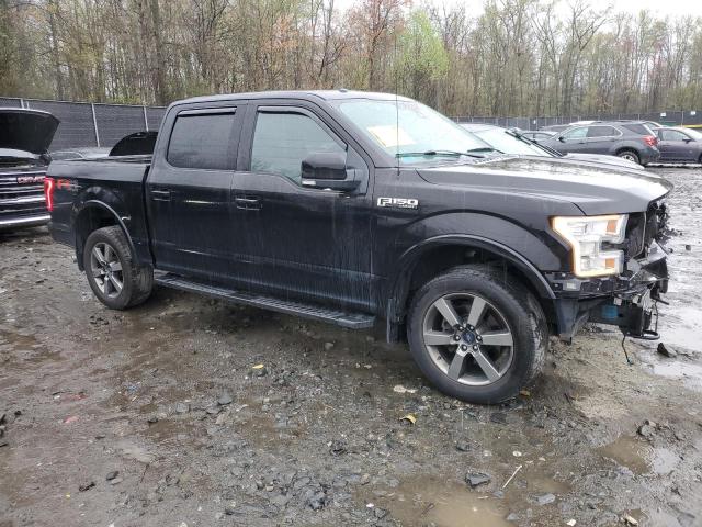 1FTEW1EF1FFD05004 - 2015 FORD F150 SUPERCREW BLACK photo 4