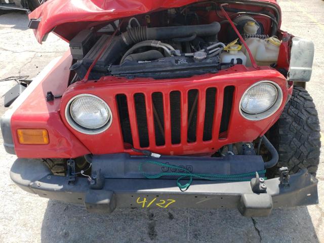 1J4FA49S03P307368 - 2003 JEEP WRANGLER / SPORT RED photo 11