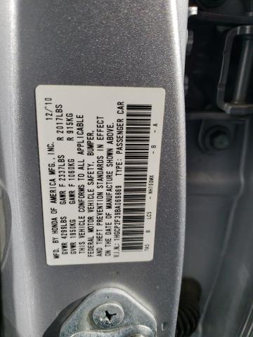 1HGCP2F39BA069869 - 2011 HONDA ACCORD LX SILVER photo 12