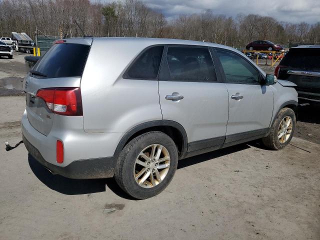 5XYKT3A69EG428834 - 2014 KIA SORENTO LX SILVER photo 3