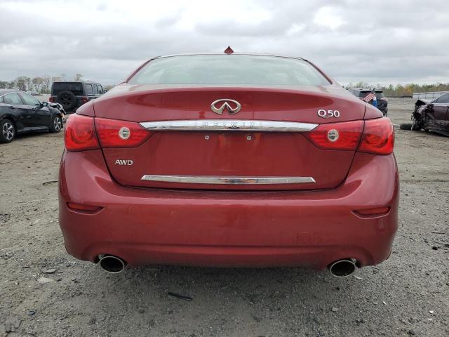 JN1BV7AR4EM688202 - 2014 INFINITI Q50 BASE RED photo 6