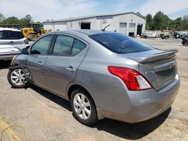 3N1CN7AP8EL806782 - 2014 NISSAN VERSA S GRAY photo 2