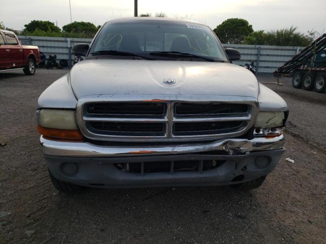 1D7HL42K84S717679 - 2004 DODGE DAKOTA SLT SILVER photo 5