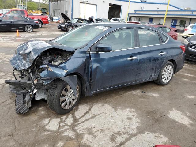 3N1AB7AP9HL653639 - 2017 NISSAN SENTRA S BLUE photo 1