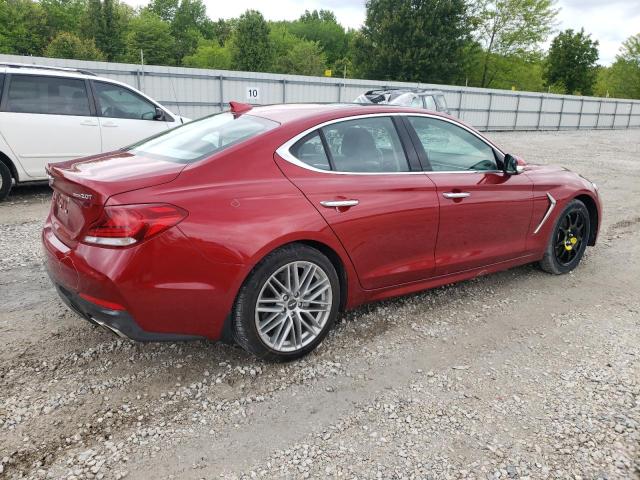 KMTG34LA3MU075521 - 2021 GENESIS G70 ELITE RED photo 3