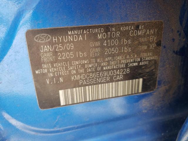 KMHDC86E69U034228 - 2009 HYUNDAI ELANTRA TO BLUE photo 13