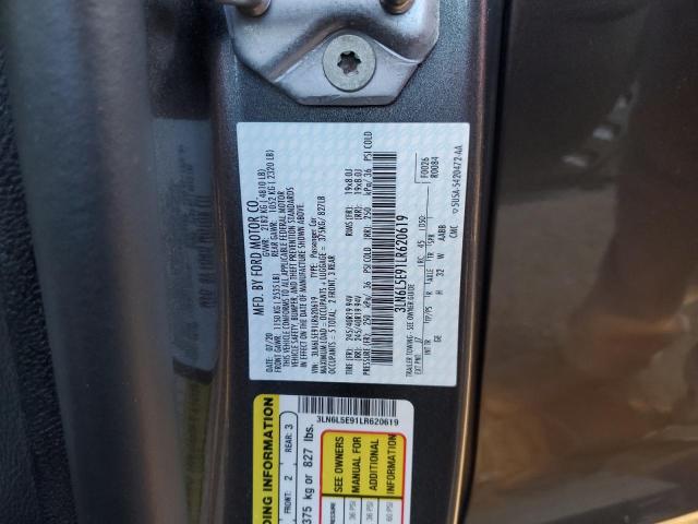 3LN6L5E91LR620619 - 2020 LINCOLN MKZ RESERVE GRAY photo 12