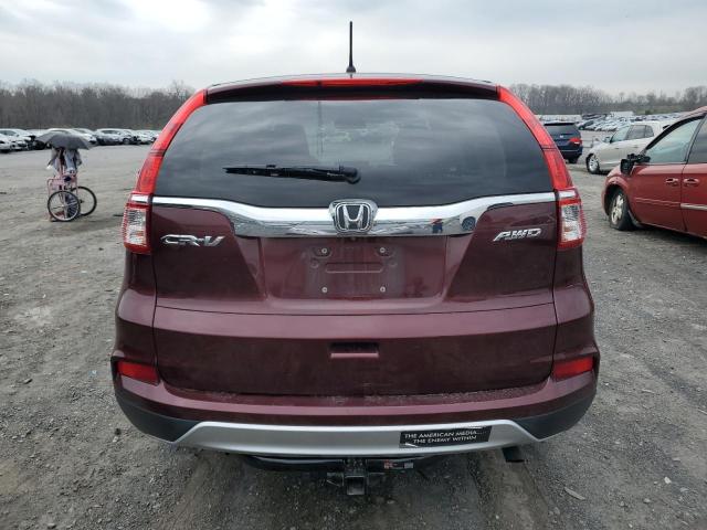 2HKRM4H52FH629516 - 2015 HONDA CR-V EX BURGUNDY photo 6