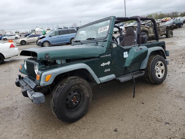 1J4FA29P9YP769354 - 2000 JEEP WRANGLER / SE GREEN photo 1