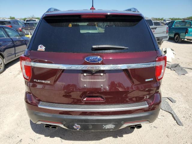 1FM5K8HT1JGB42486 - 2018 FORD EXPLORER PLATINUM BURGUNDY photo 6