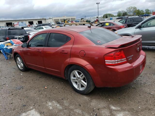 1B3LC56K18N607843 - 2008 DODGE AVENGER SXT BURGUNDY photo 2