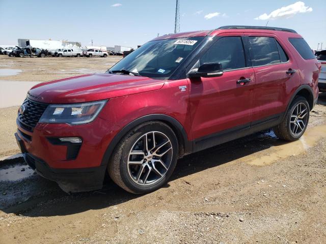 1FM5K8GT0JGC48607 - 2018 FORD EXPLORER SPORT RED photo 1