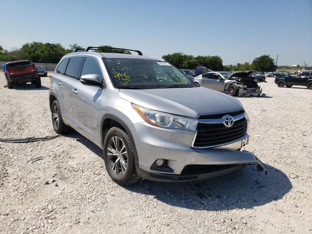 5TDKKRFH9GS174919 - 2016 TOYOTA HIGHLANDER XLE GRAY photo 1