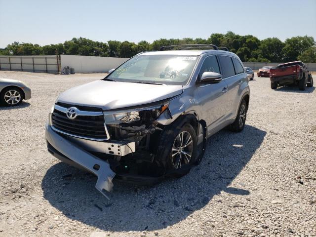 5TDKKRFH9GS174919 - 2016 TOYOTA HIGHLANDER XLE GRAY photo 2