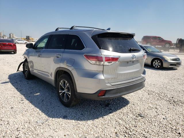 5TDKKRFH9GS174919 - 2016 TOYOTA HIGHLANDER XLE GRAY photo 3