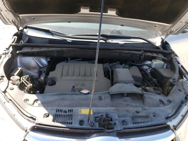 5TDKKRFH9GS174919 - 2016 TOYOTA HIGHLANDER XLE GRAY photo 7